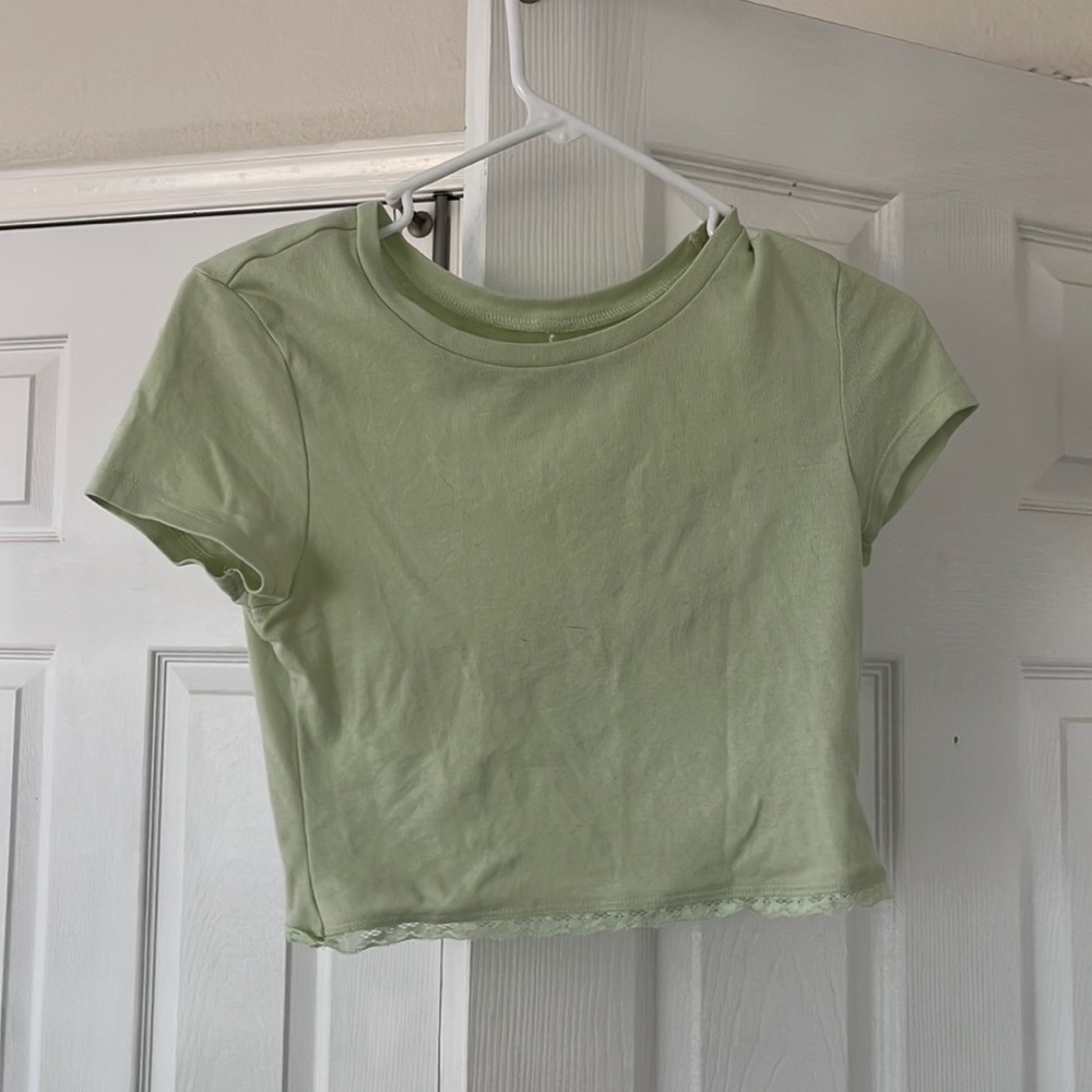 Light green crop top